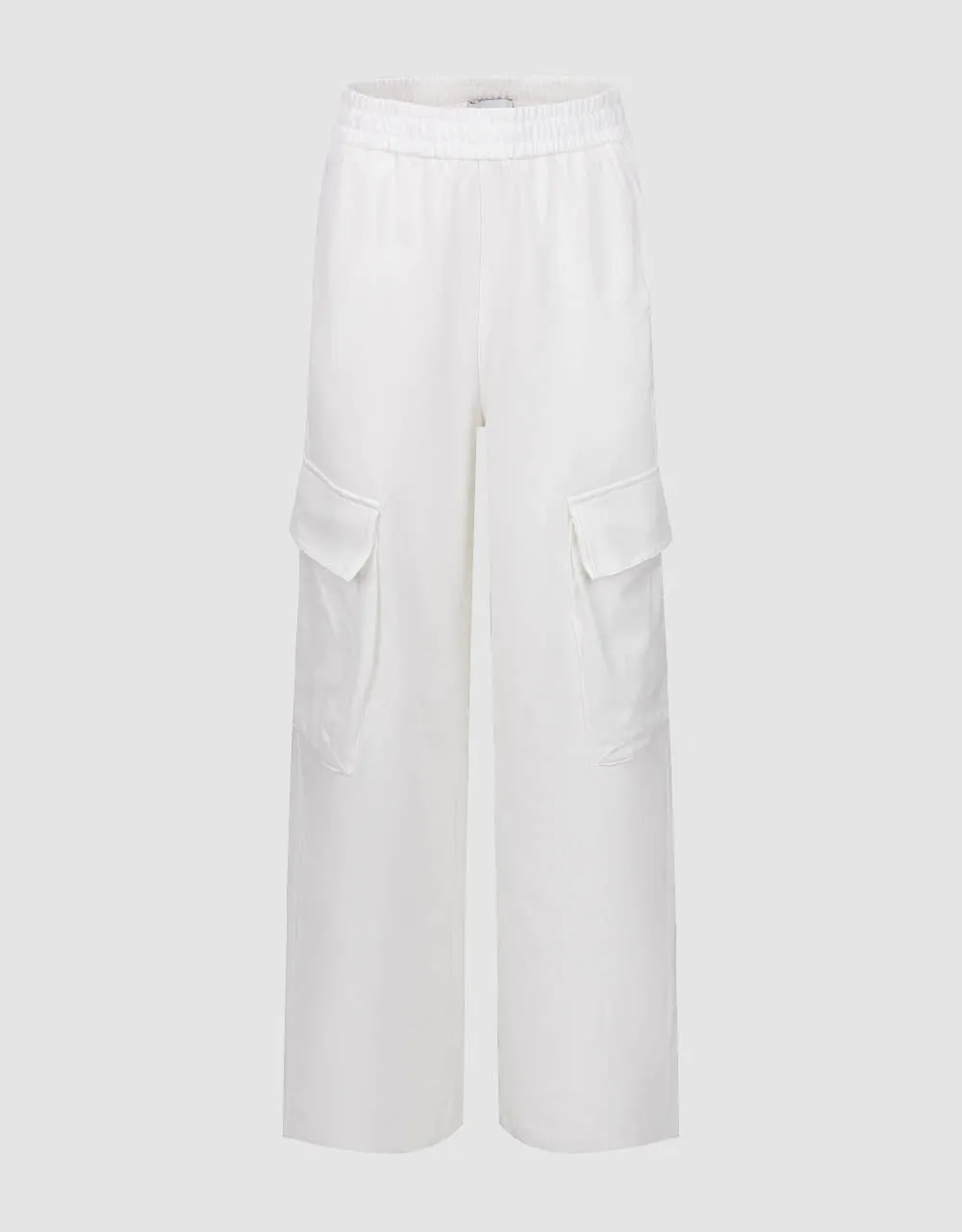 Drawstring Waist Knitted Wide-Leg Pants sold by Urban Revivo