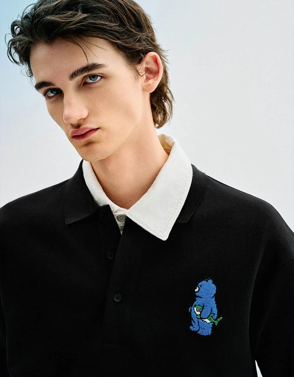Embossed Loose Polo Shirt sold by Urban Revivo product image thumbnail 4