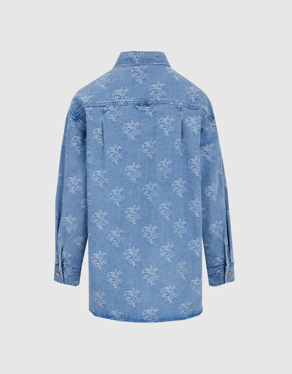 Woody Woodpecker Denim Shirt sold by Urban Revivo product image thumbnail 4