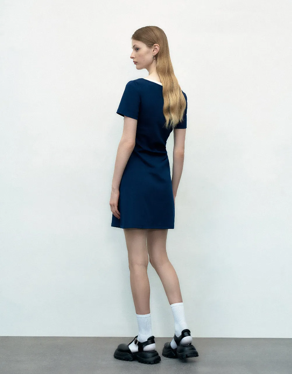 Crew Neck Skater Dress sold by Urban Revivo product image thumbnail 4