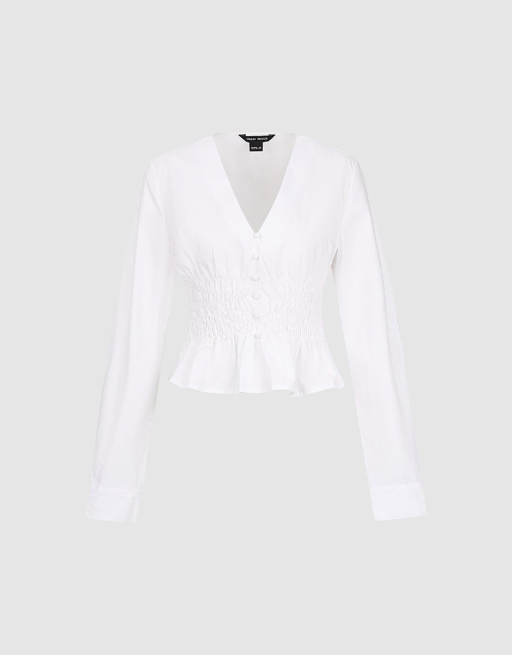 Raglan Sleeve Skater V-Neck Blouse sold by Urban Revivo product image thumbnail 2