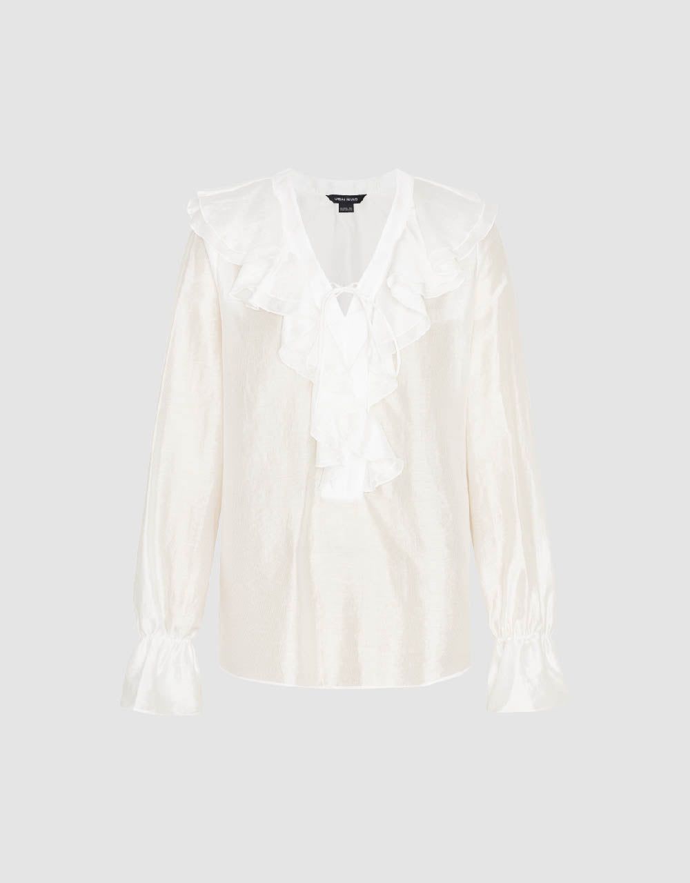 Ruffle Lapel Overhead Shirt sold by Urban Revivo product image thumbnail 2