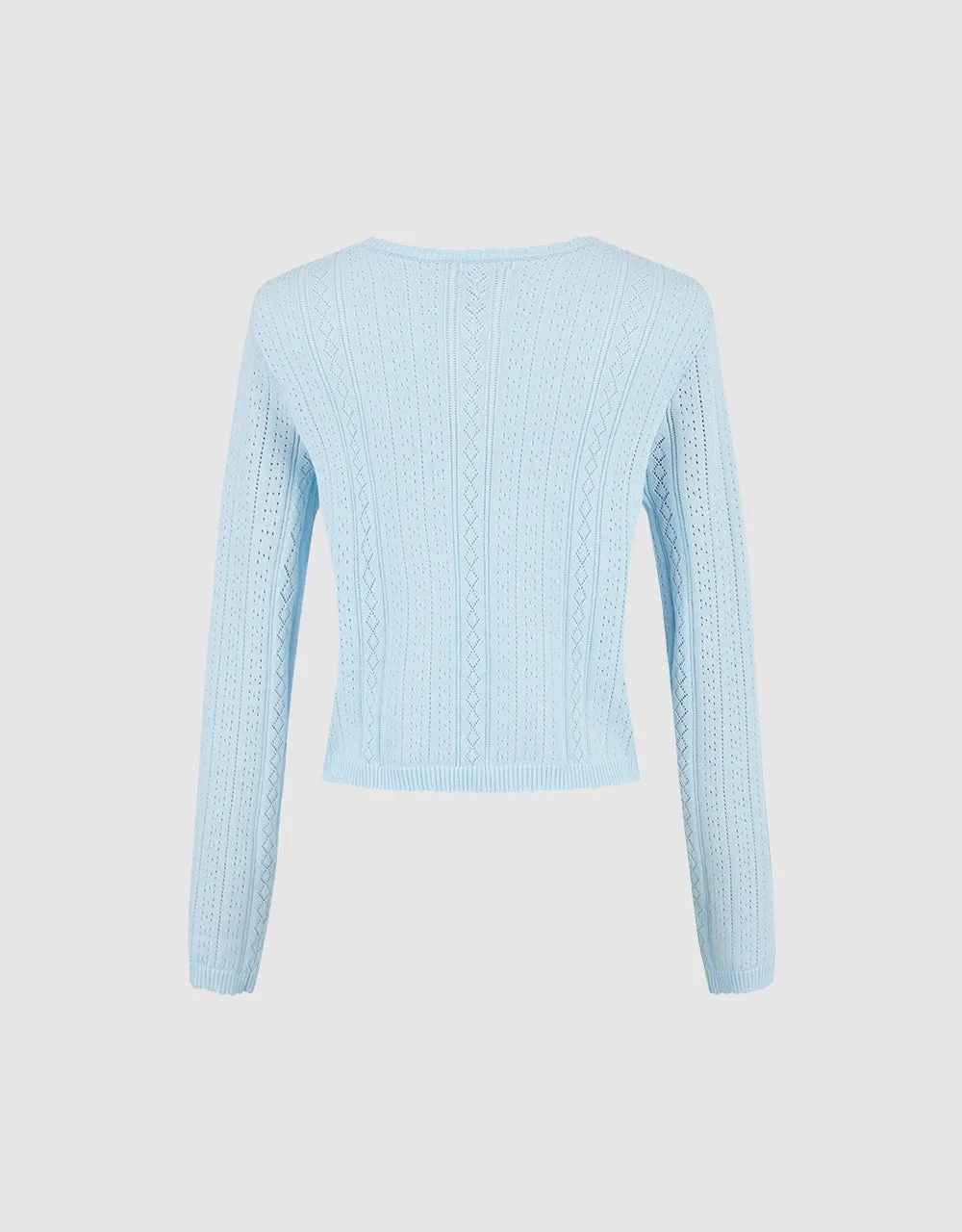 Crew Neck Skinny Knitted Cardigan sold by Urban Revivo product image thumbnail 5