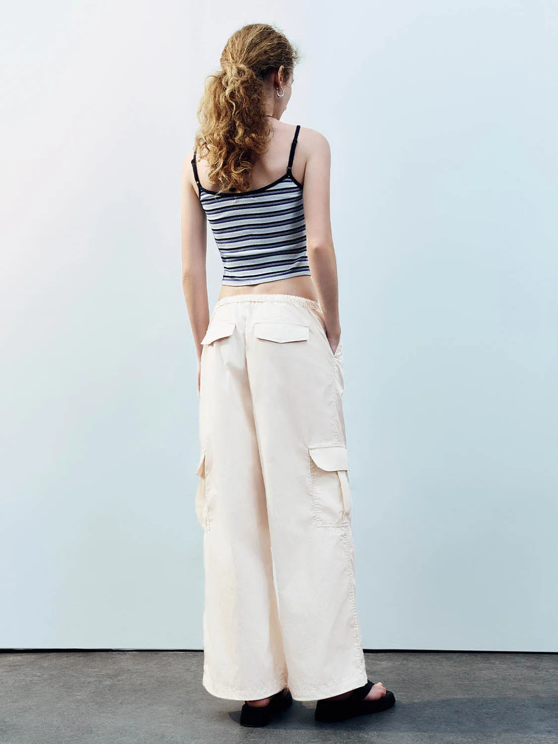 Drawstring Waist Straight Pants sold by Urban Revivo product image thumbnail 4
