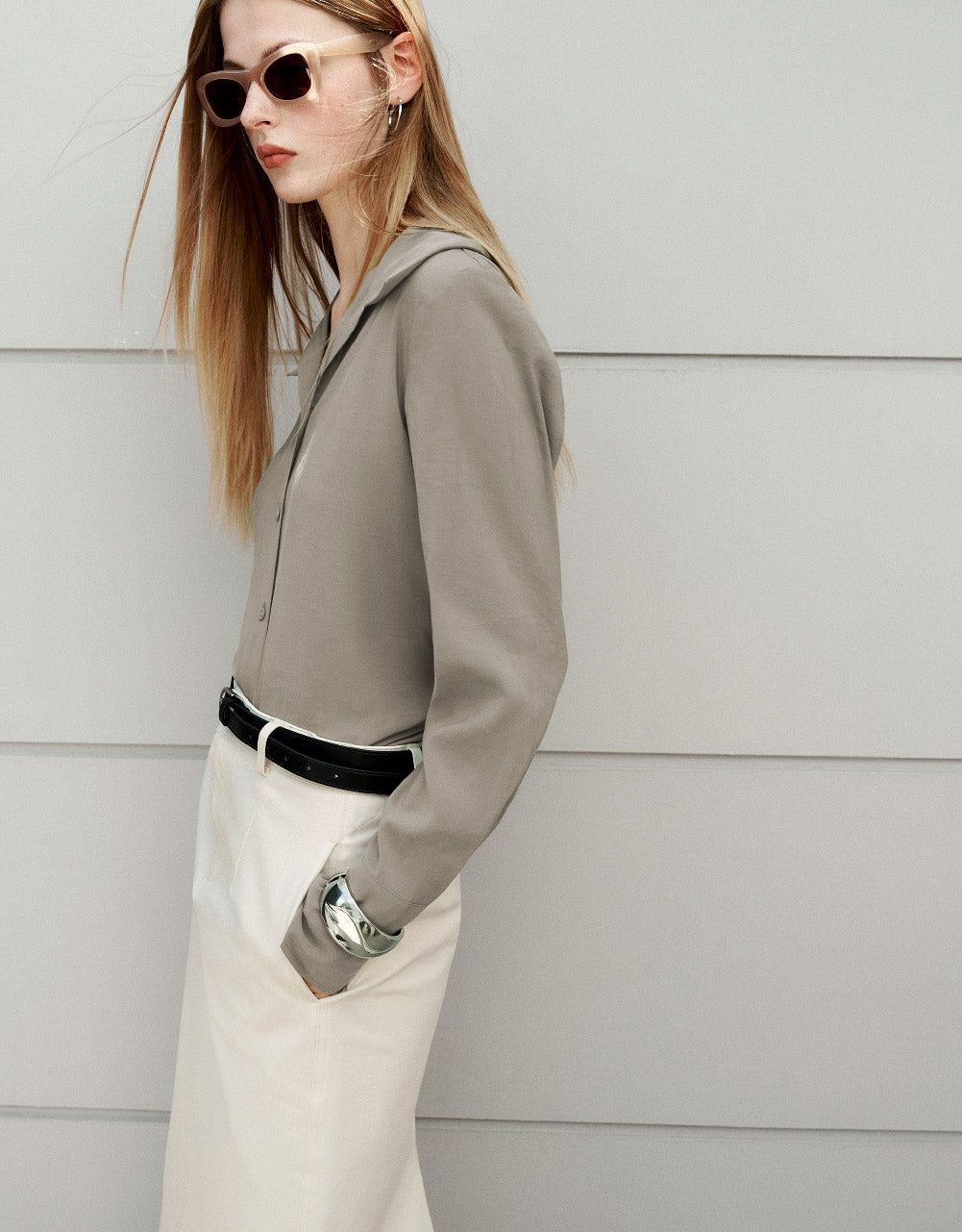 Button Up A-Line Shirt sold by Urban Revivo product image thumbnail 3