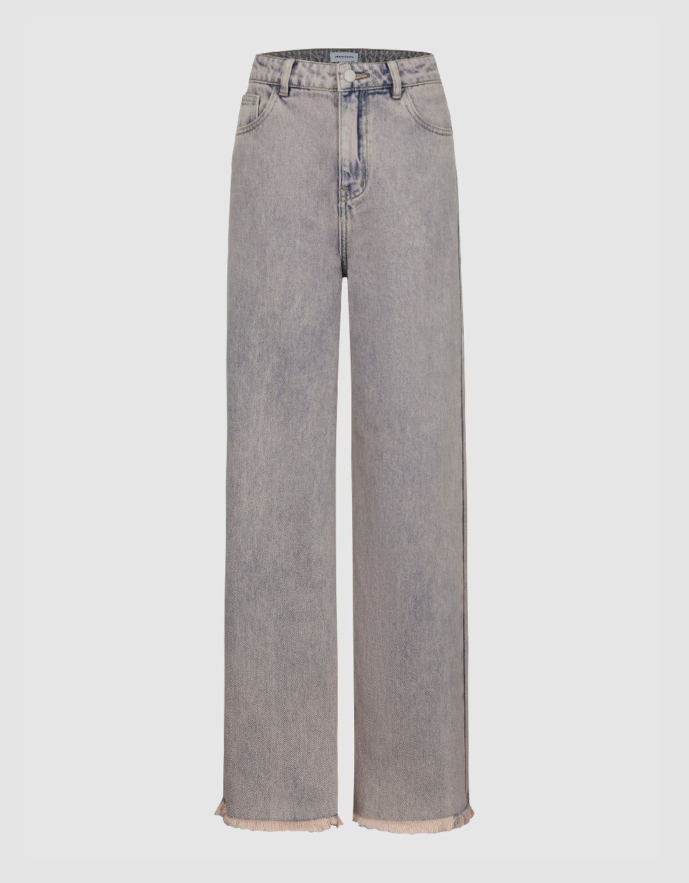 Raw Hem Wide-Leg Jeans sold by Urban Revivo