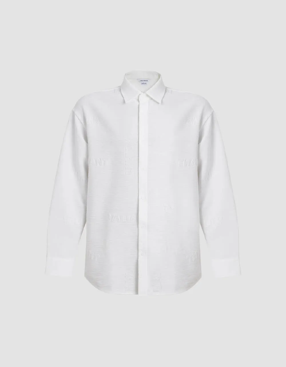 Button Up Embossed Loose Shirt sold by Urban Revivo