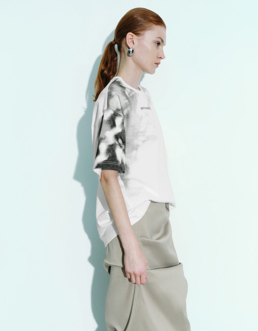 Letter Printed Crew Neck Loose T-Shirt sold by Urban Revivo product image thumbnail 3