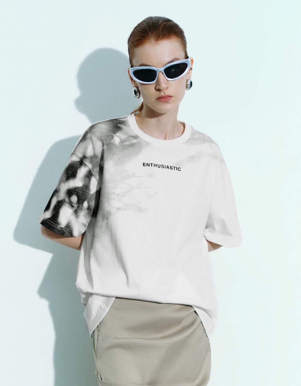 Letter Printed Crew Neck Loose T-Shirt sold by Urban Revivo