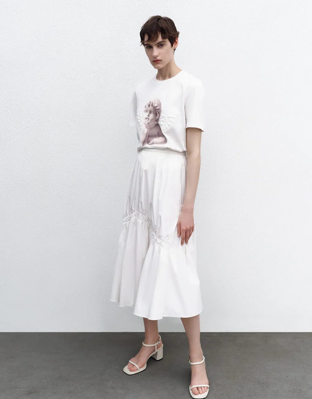 Elastic Waist Maxi A-Line Skirt sold by Urban Revivo product image thumbnail 2