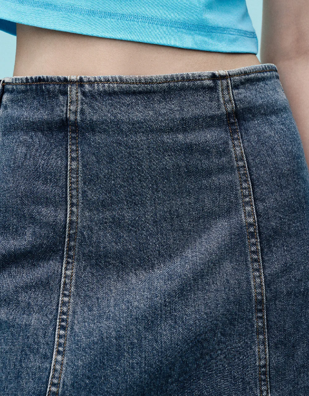Mini A-Line Denim Skirt sold by Urban Revivo product image thumbnail 5