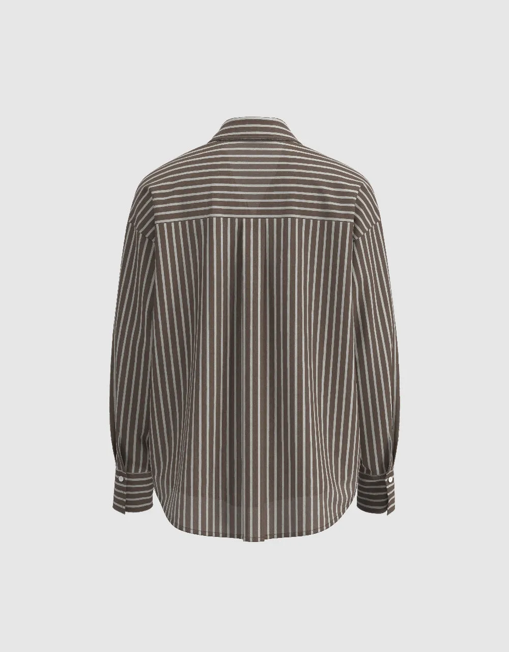 Striped Button Up Lapel Shirt sold by Urban Revivo product image thumbnail 5