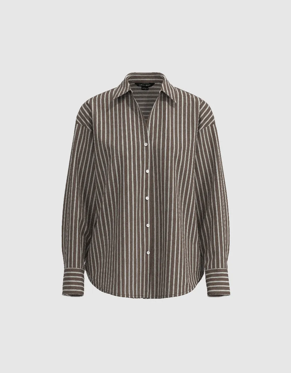 Striped Button Up Lapel Shirt sold by Urban Revivo product image thumbnail 2