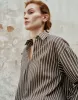 Striped Button Up Lapel Shirt sold by Urban Revivo