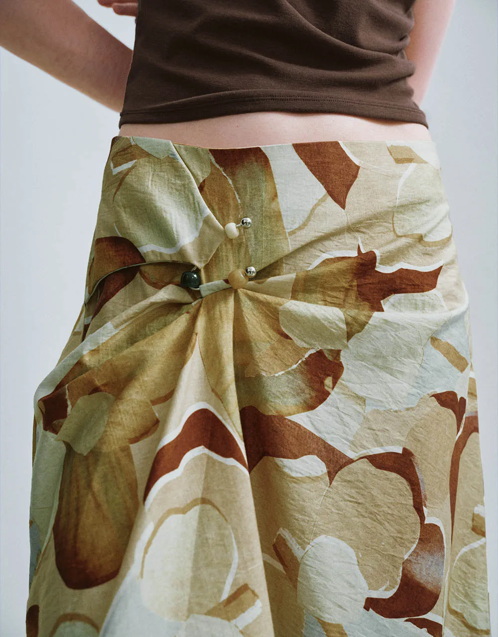 Printed Twist A-Line Skirt sold by Urban Revivo product image thumbnail 5