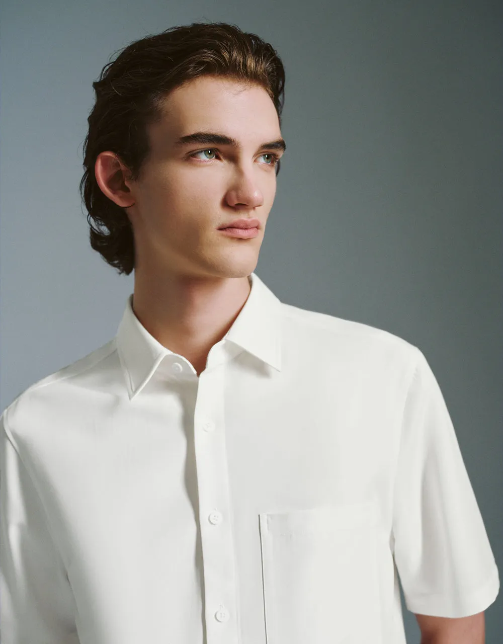 Button Up Straight Shirt sold by Urban Revivo product image thumbnail 4