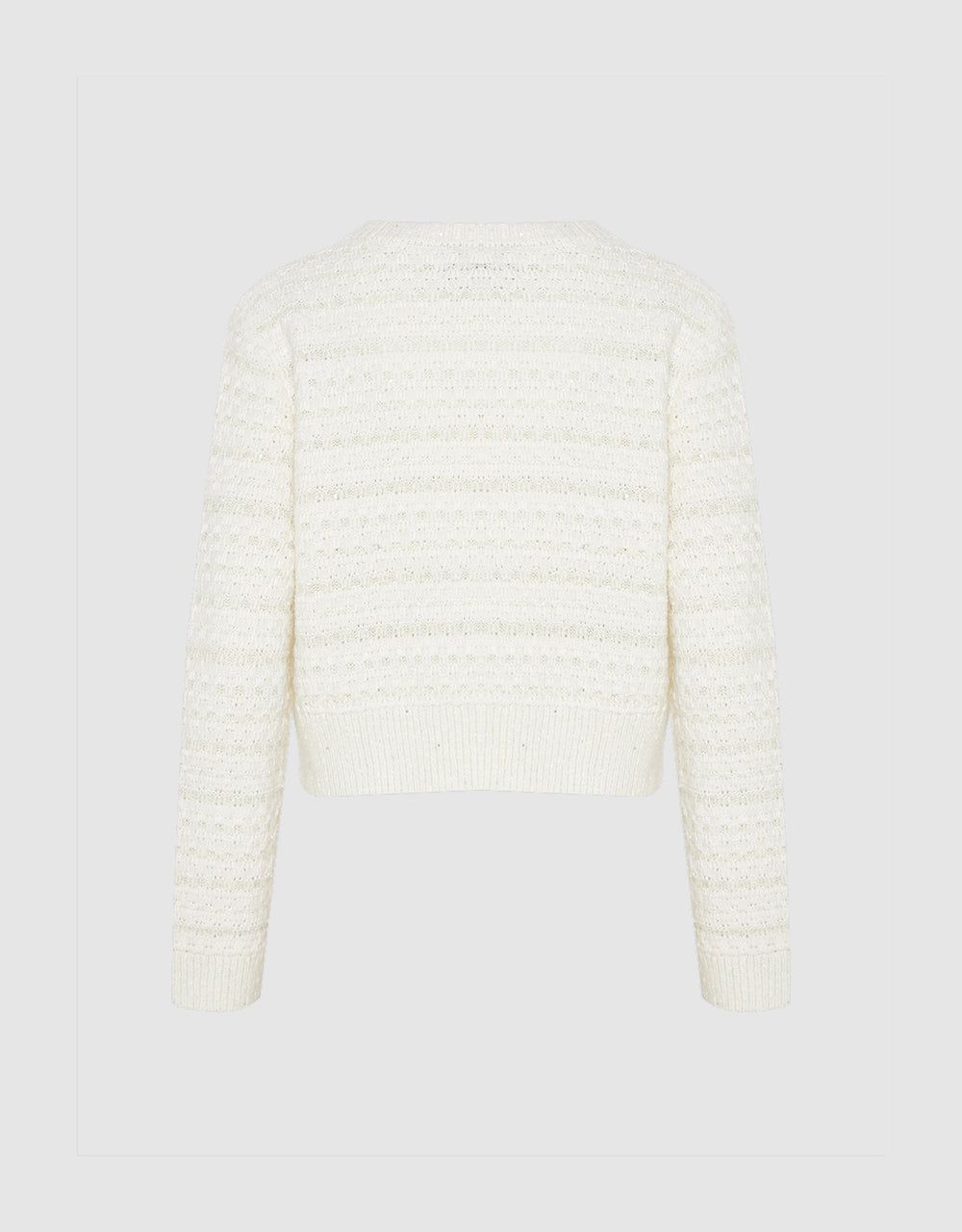 Pearl Button Crew Neck Knitted Cardigan sold by Urban Revivo product image thumbnail 4