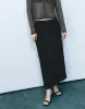 Raw Hem Straight Denim Skirt sold by Urban Revivo