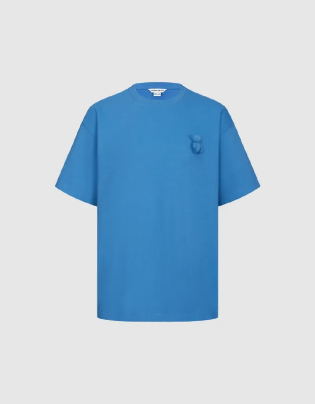 Bear Detail Crew Neck T-Shirt sold by Urban Revivo