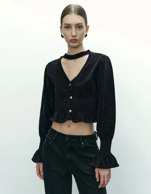 Keyhole Neck Knitted T-Shirt made by Urban Revivo