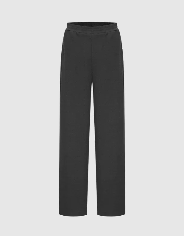 Knitted Textured Wide Leg Pants sold by Urban Revivo
