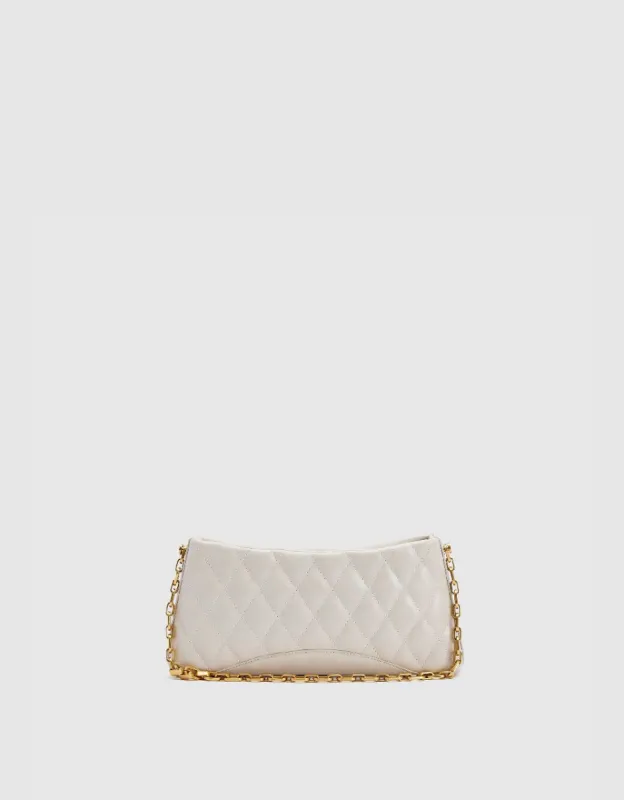 Vegan Leather Chain Baguette Bag sold by Urban Revivo