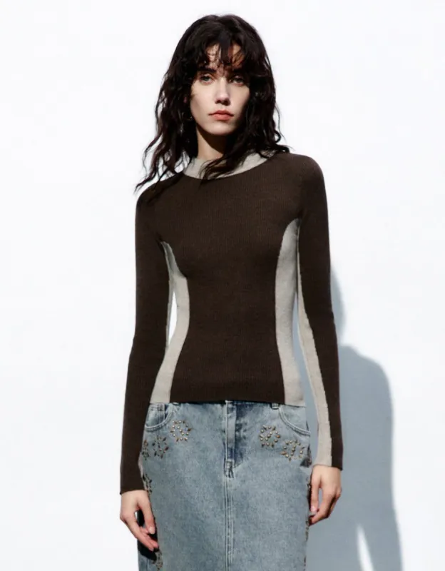 Crew Neck Skinny Knitted T-Shirt sold by Urban Revivo