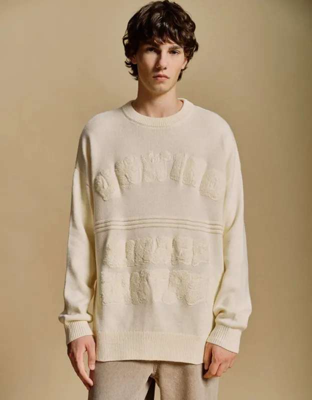 Embossed Knitted T-Shirt sold by Urban Revivo