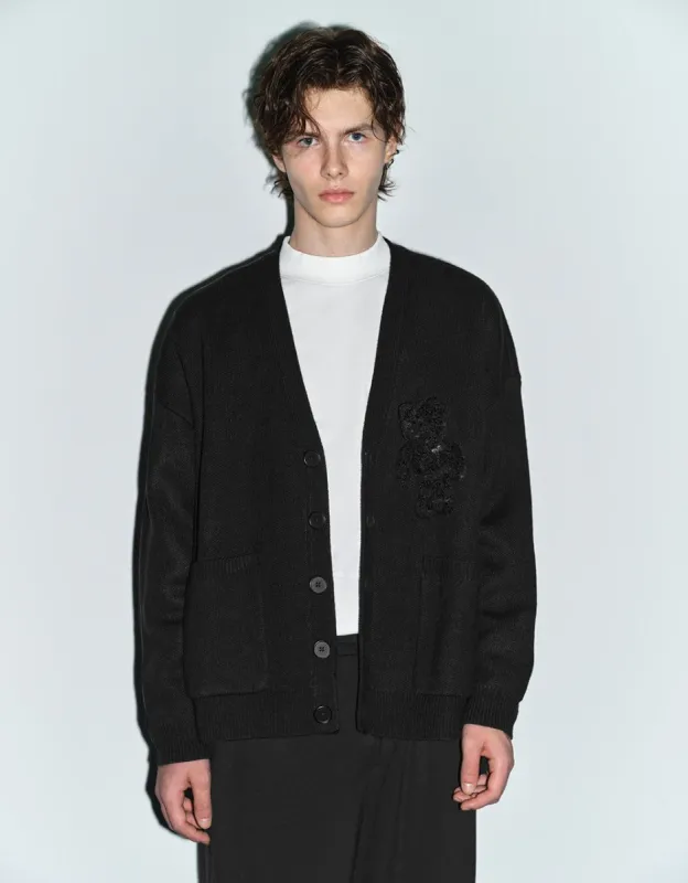 Doll Bear Embossed Knitted Cardigan sold by Urban Revivo