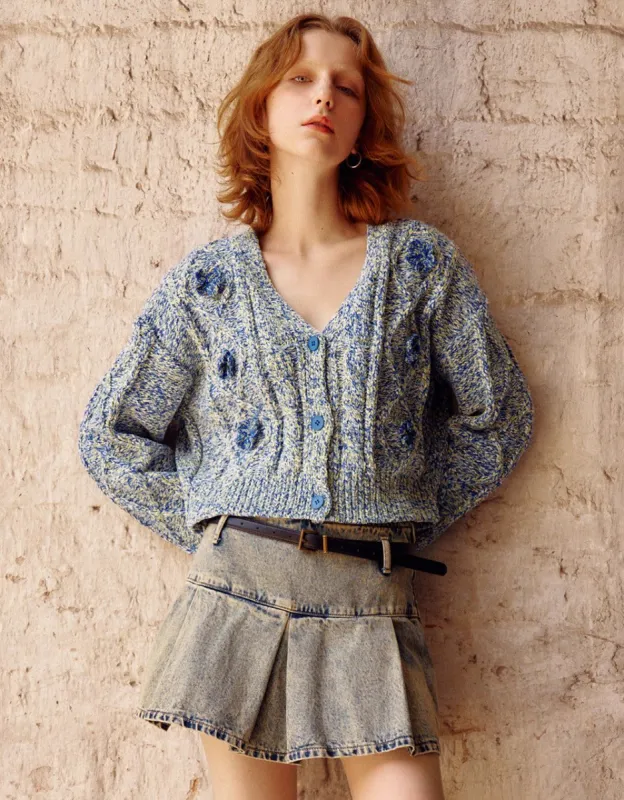 Button Up V-Neck Knitted Cardigan sold by Urban Revivo