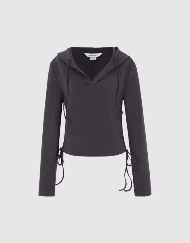 Hooded Skinny Sweatshirt sold by Urban Revivo