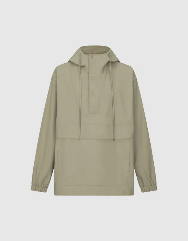 Hooded Loose Overhead Shirt sold by Urban Revivo