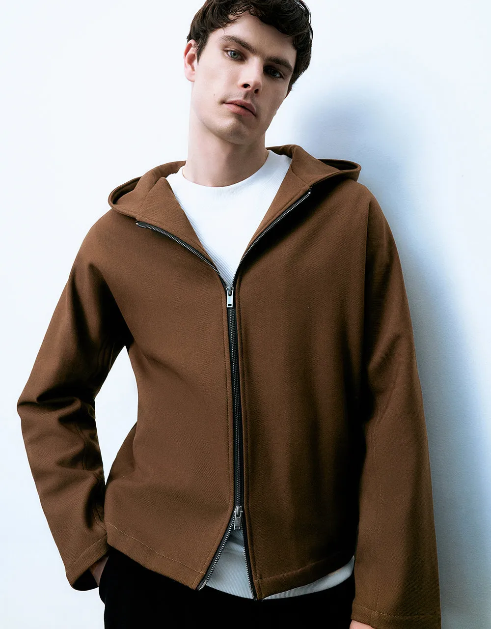 Zipper Front Hooded Jacket sold by Urban Revivo product image thumbnail 3