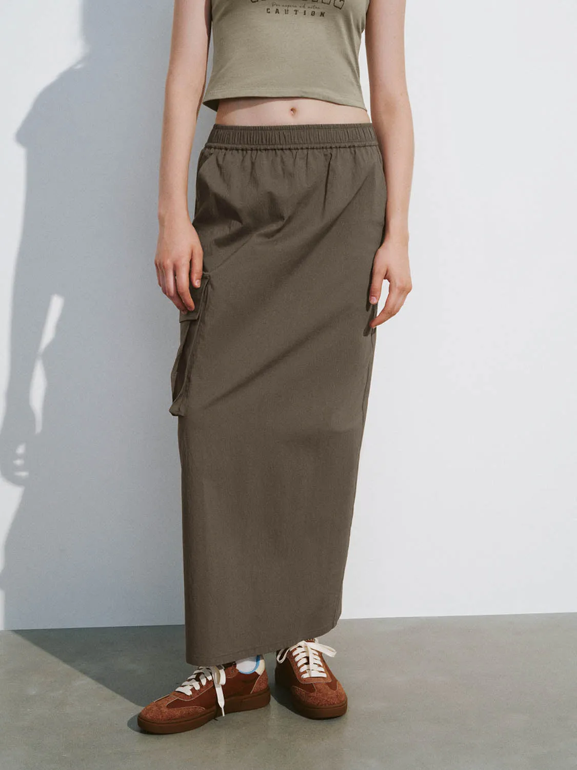 Drawstring Waist Midi Straight Skirt sold by Urban Revivo product image thumbnail 2