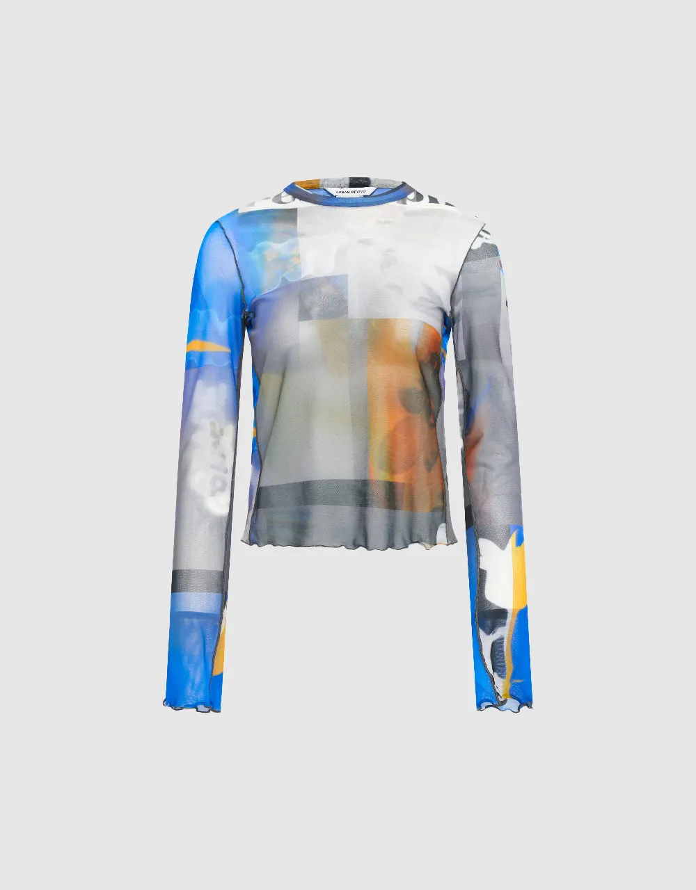 Printed Mesh Top sold by Urban Revivo product image thumbnail 2