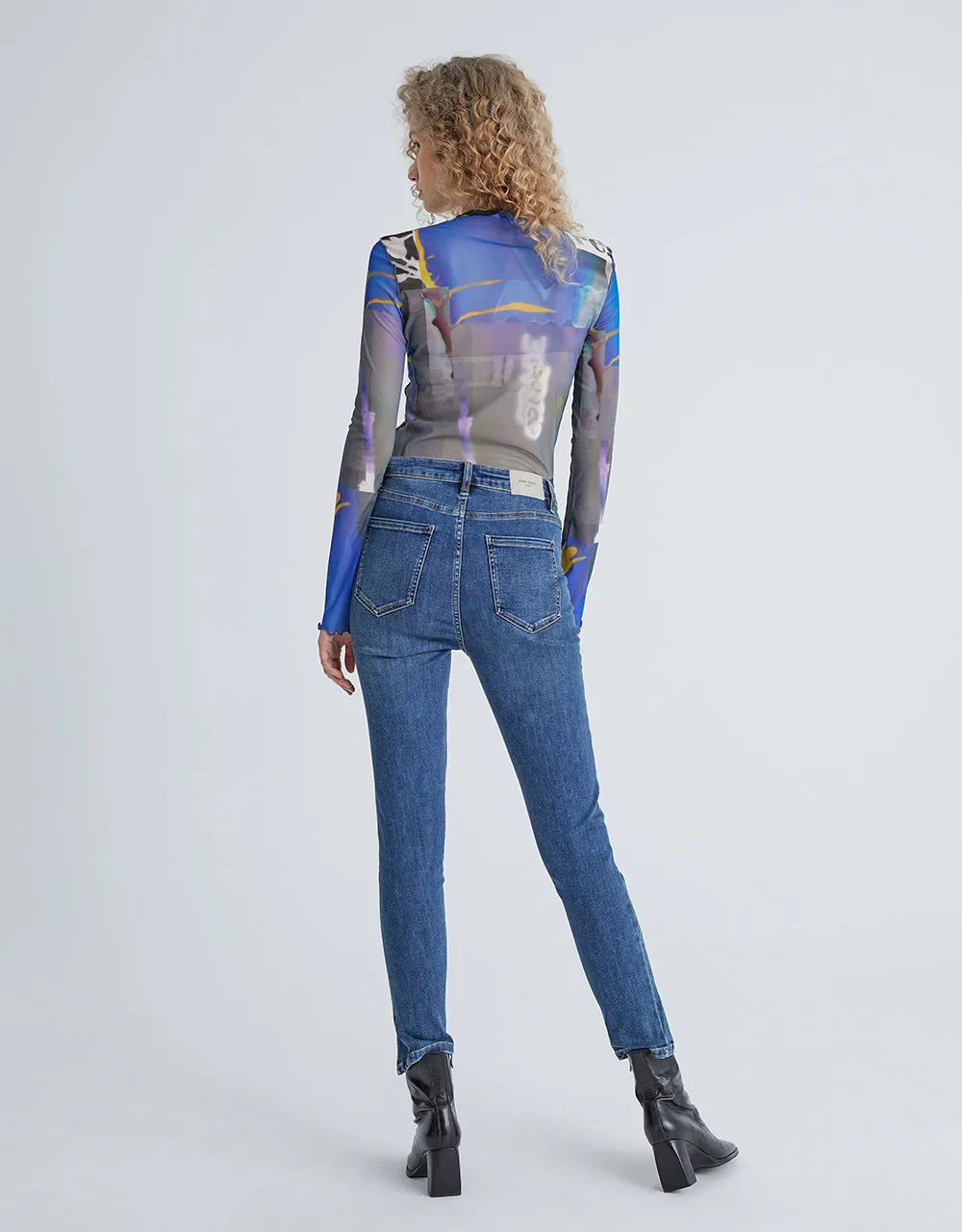 Printed Mesh Top sold by Urban Revivo product image thumbnail 4
