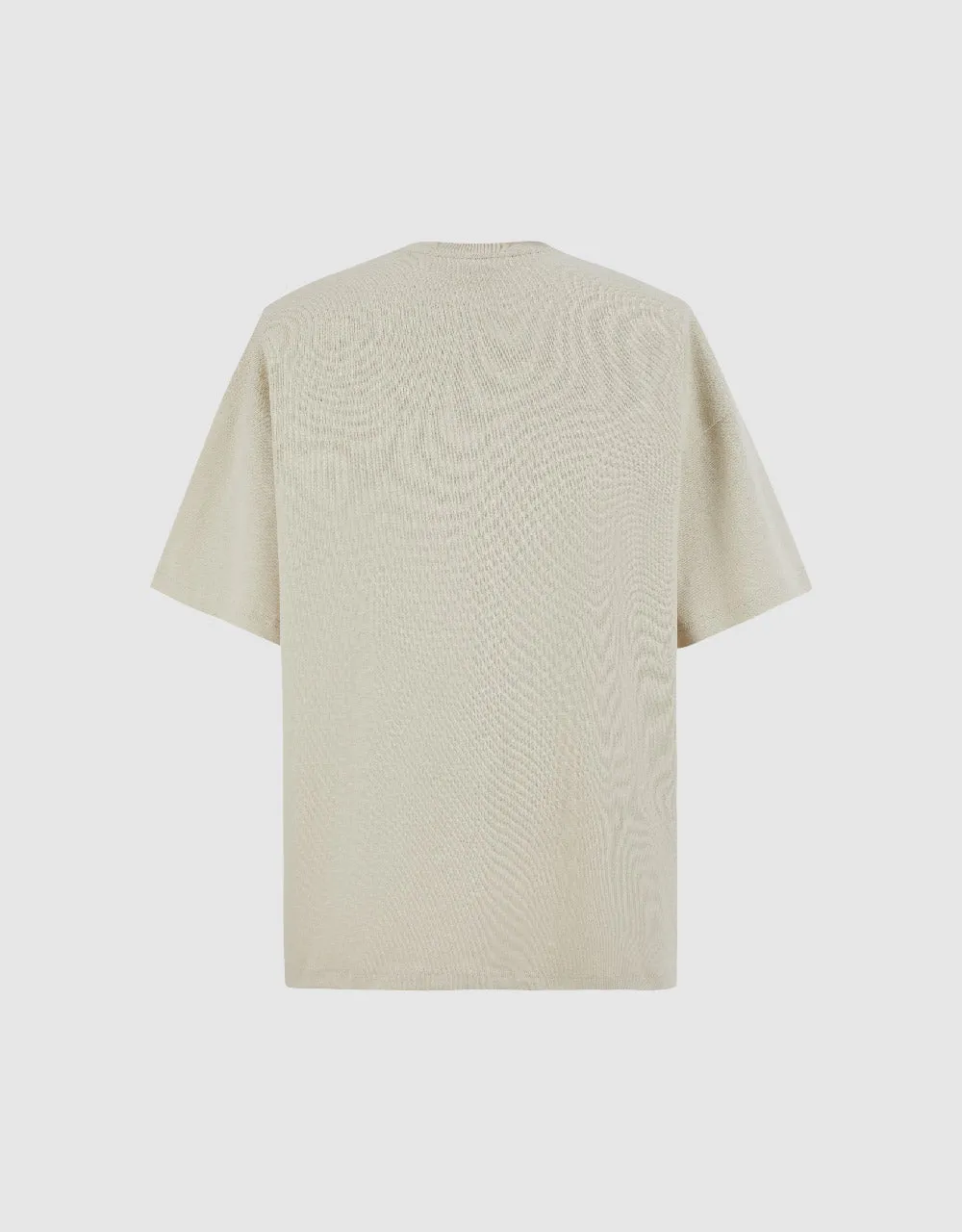 Embossed Crew Neck Loose T-Shirt sold by Urban Revivo product image thumbnail 5