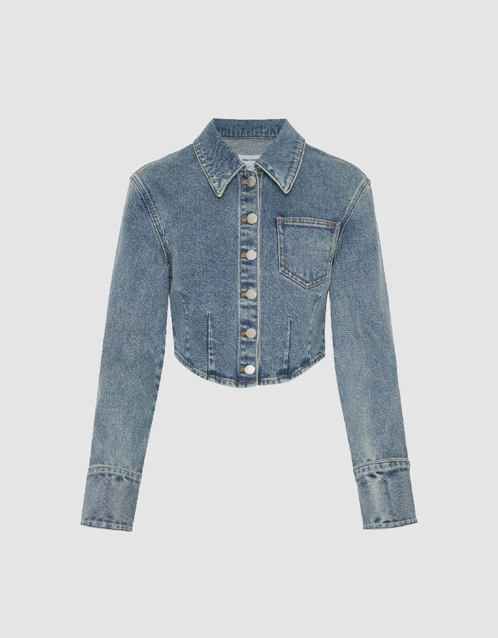 Cropped Denim Jacket sold by Urban Revivo