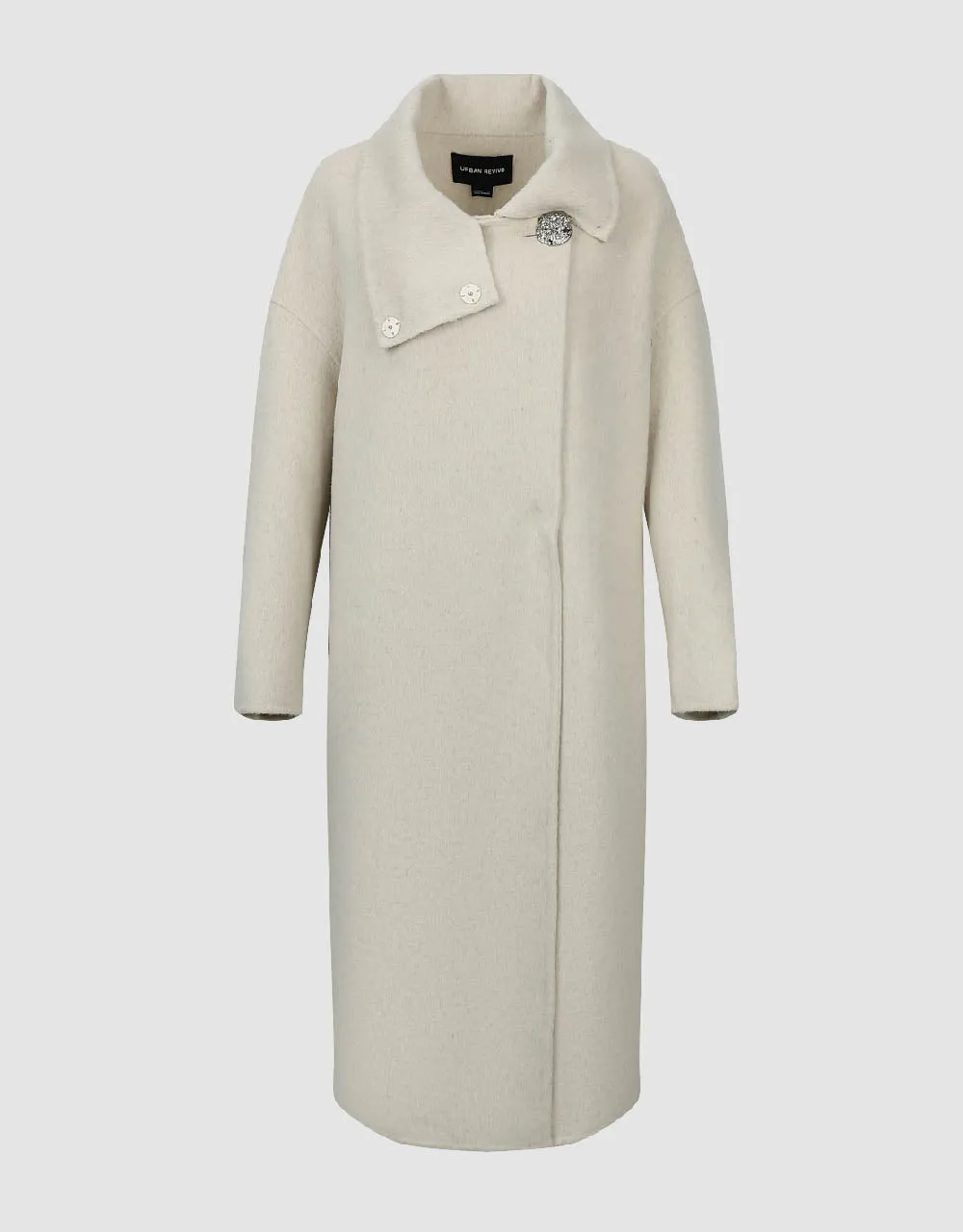 Longline Stand Collar Straight Coat sold by Urban Revivo product image thumbnail 2