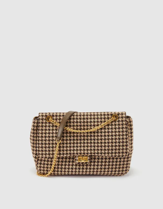 Houndtooth Shoulder Bag sold by Urban Revivo