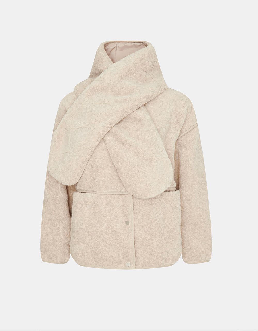 Crew Neck Fuzzy Jacket sold by Urban Revivo