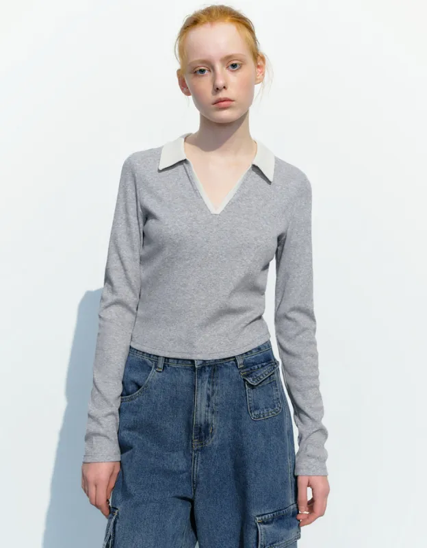 Knitted Skinny T-Shirt sold by Urban Revivo