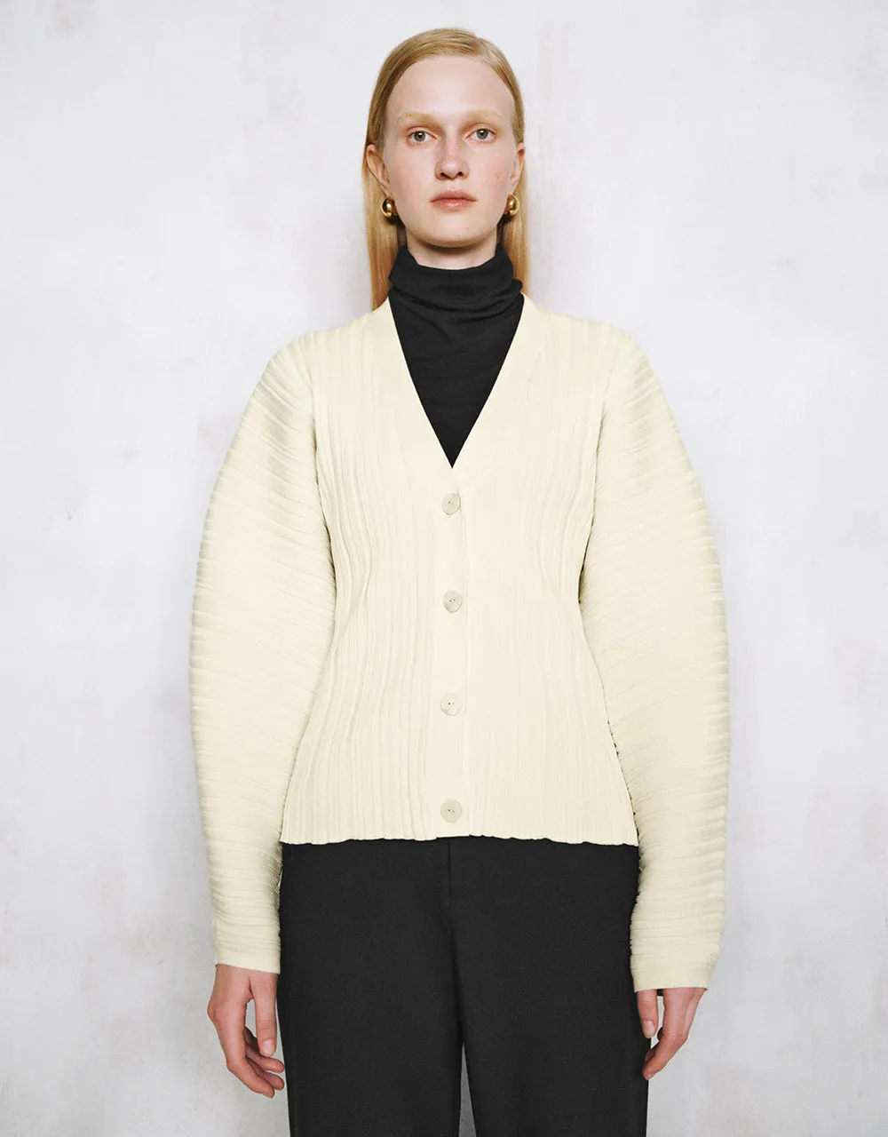 Dolman Sleeve V-Neck Knitted Cardigan sold by Urban Revivo