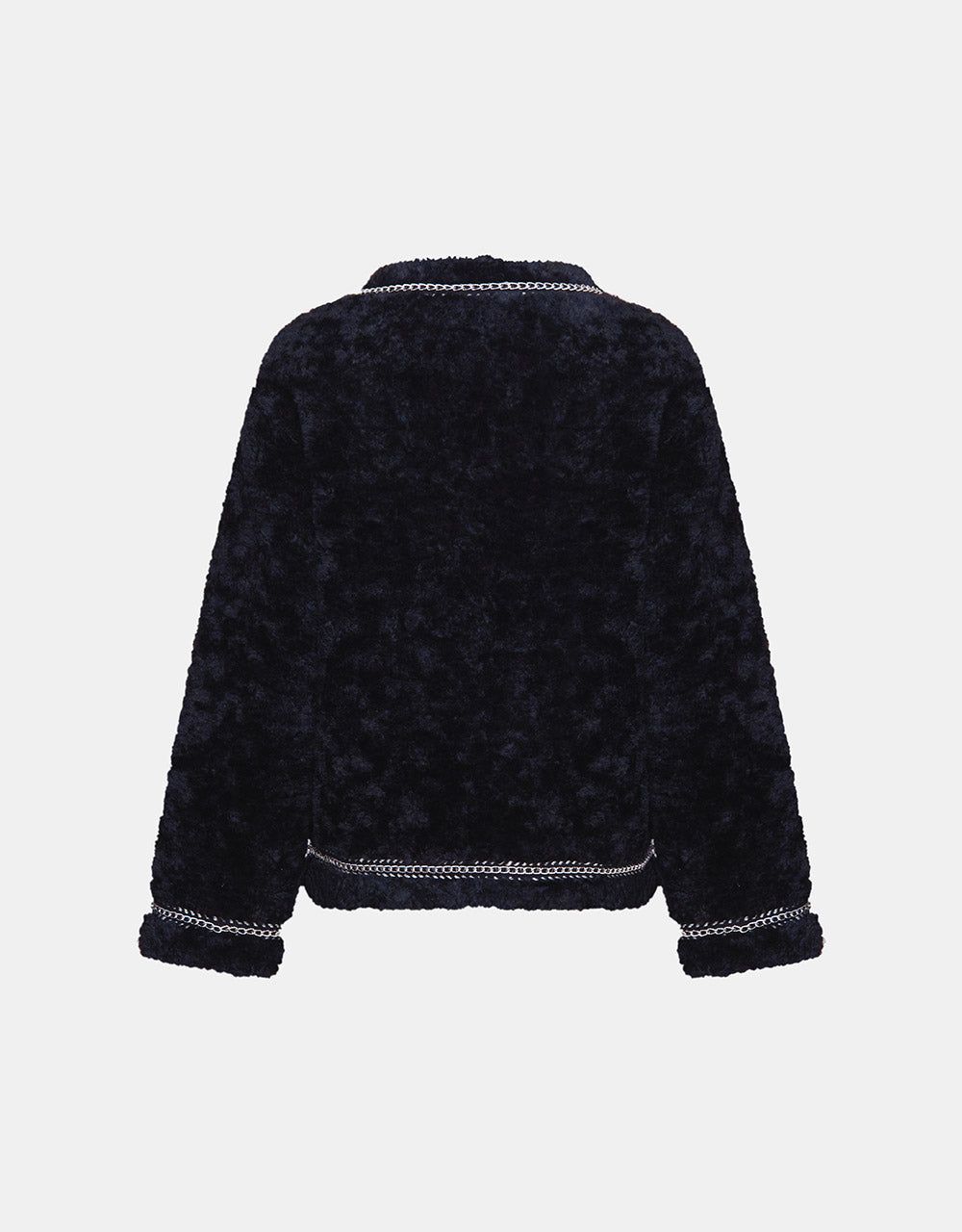Contrast Trim Button Up Fuzzy Jacket sold by Urban Revivo product image thumbnail 4