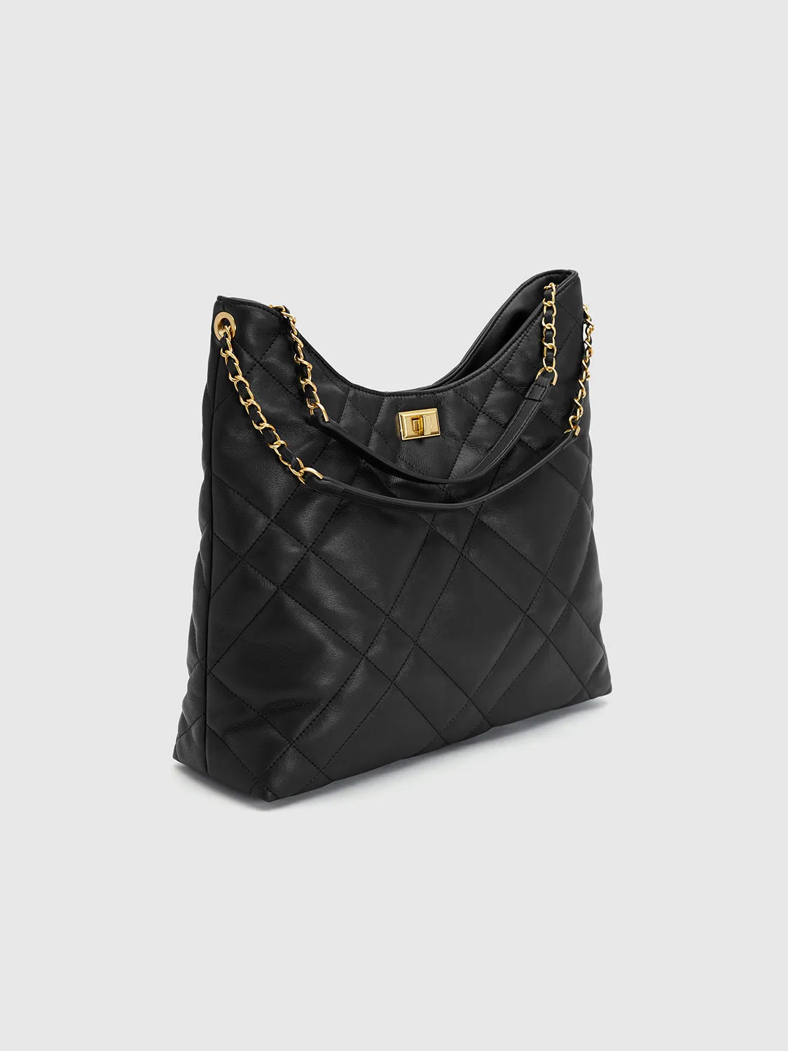 Quilted Embossed Vegan Leather Shoulder Bag sold by Urban Revivo product image thumbnail 3