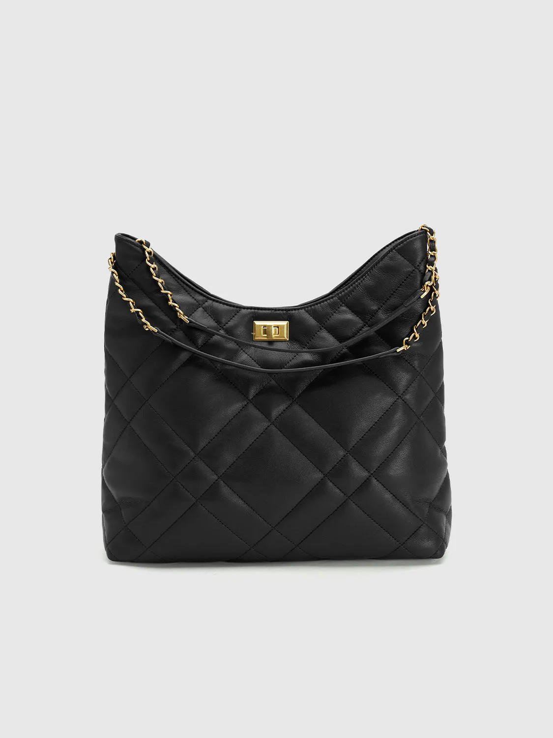 Quilted Embossed Vegan Leather Shoulder Bag sold by Urban Revivo