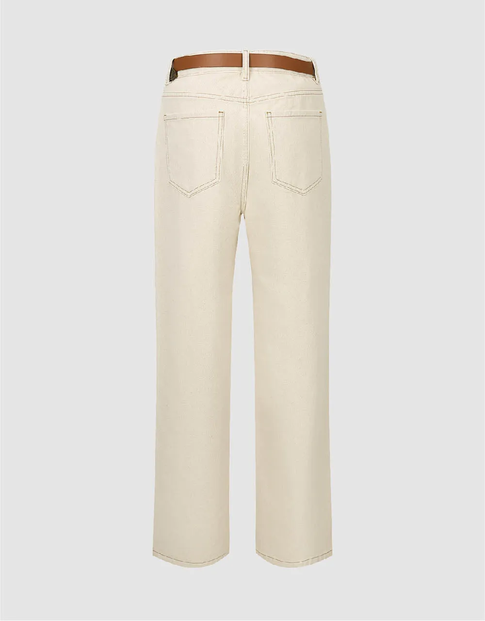 Straight Jeans With Belt sold by Urban Revivo product image thumbnail 3