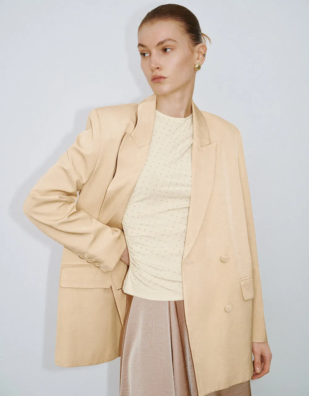 Peak Lapel Tailored Blazer sold by Urban Revivo