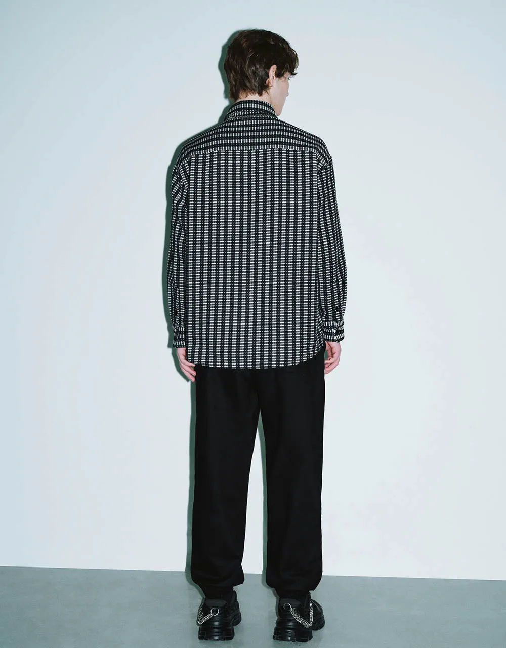 Striped Button Up Oversized Shirt sold by Urban Revivo product image thumbnail 4