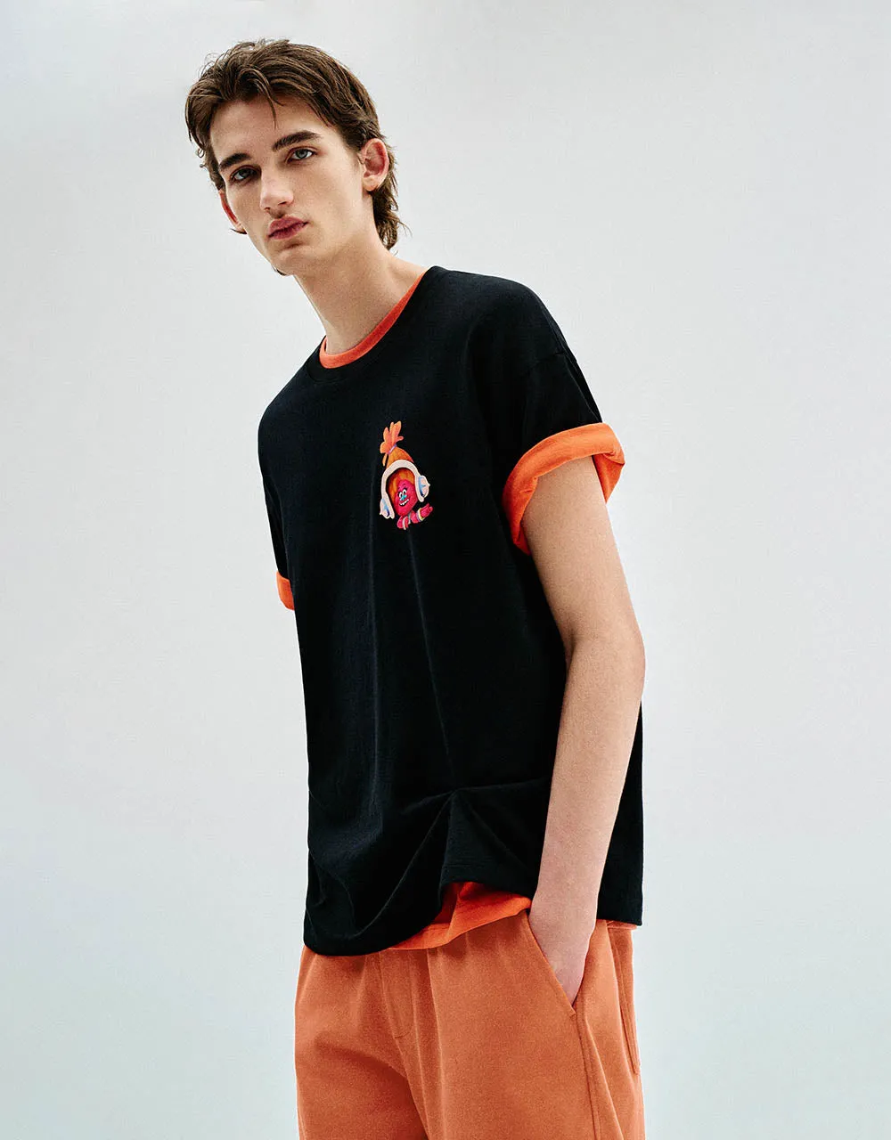 Crew Neck Loose T-Shirt sold by Urban Revivo product image thumbnail 3